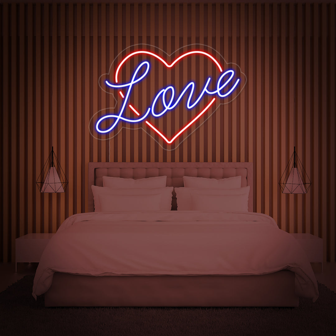 "Love, Hart" Neon Verlichting