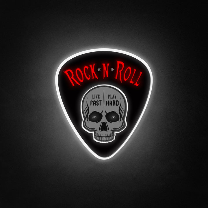"Rock-'n-roll, schedel" Neon Like