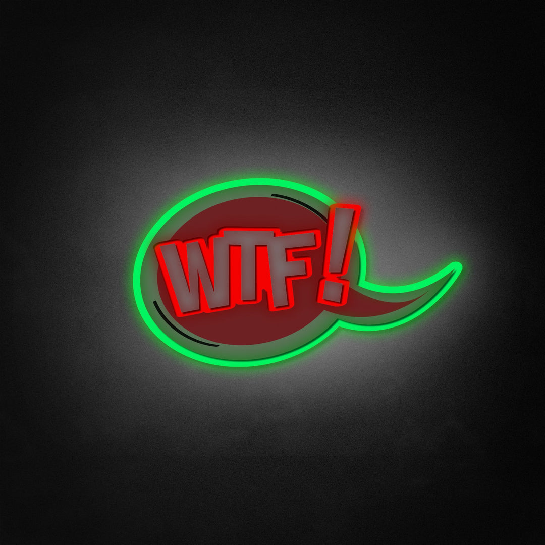 "WTF, komische uitdrukkingen" Neon Like