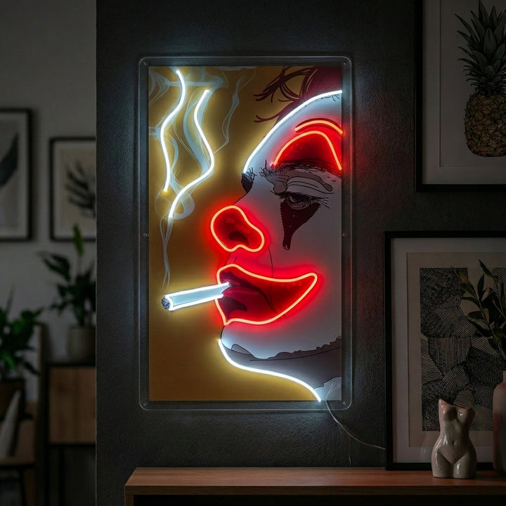 "Rokende Joker" Neonbord