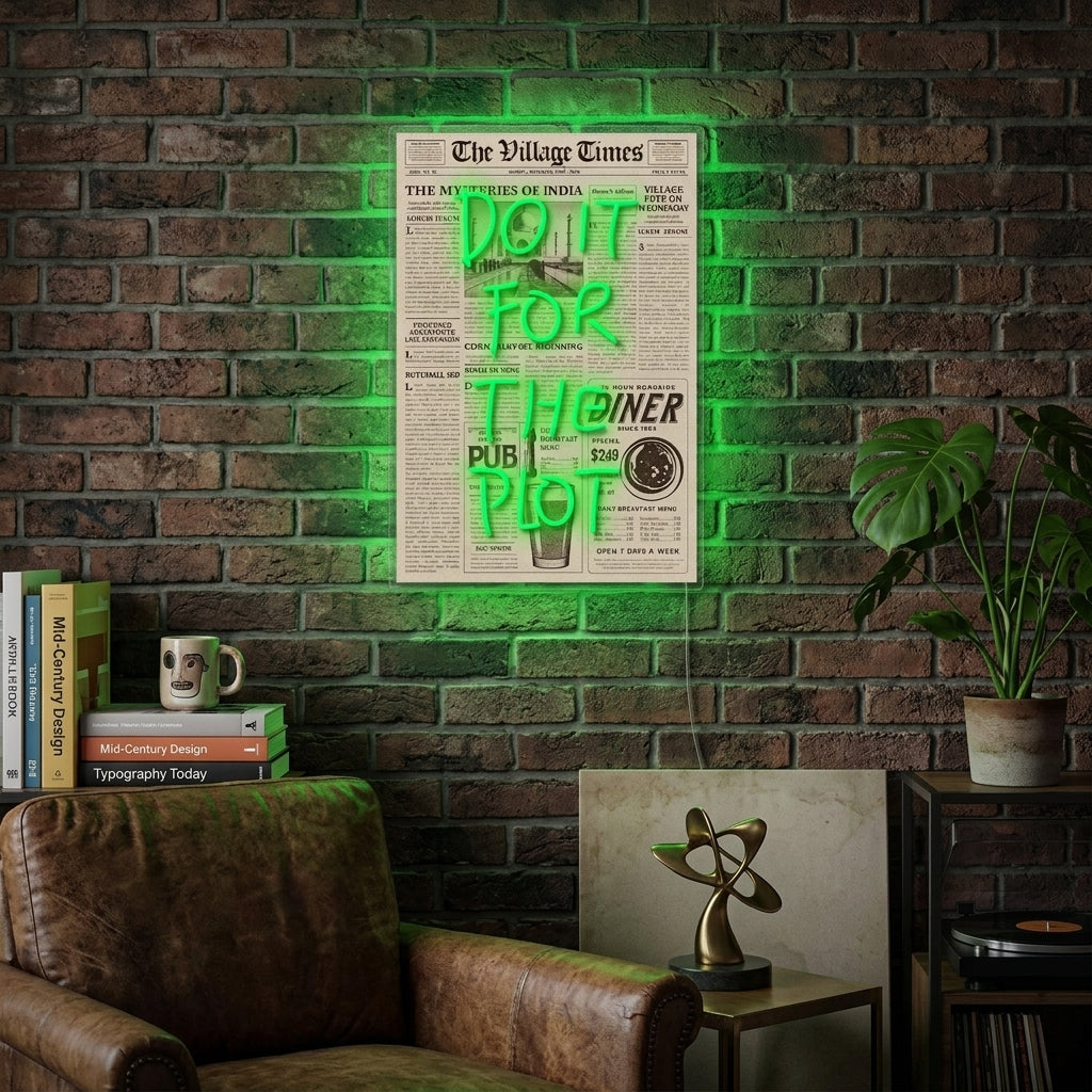 "DO IT FOR THE PLOT" Neonbord