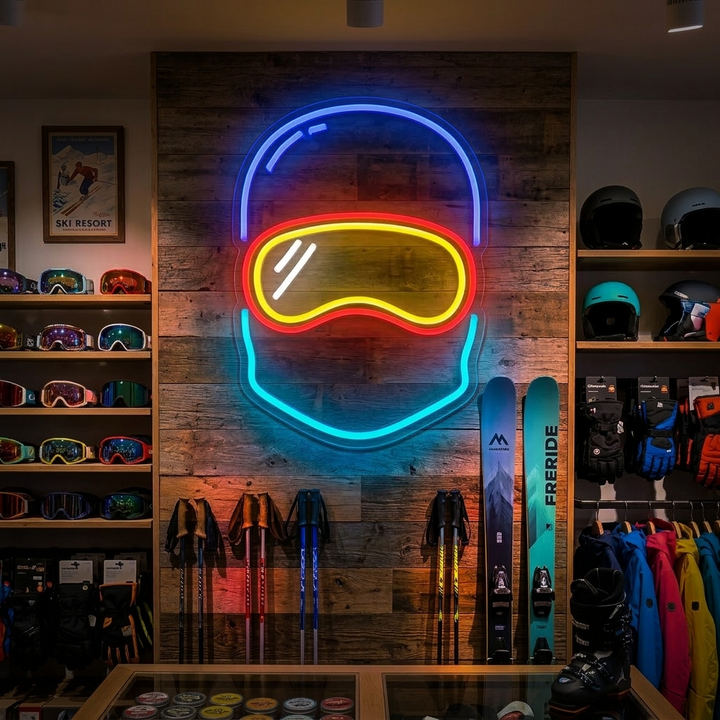 "Snowboarder Sneeuwman" Neon Verlichting
