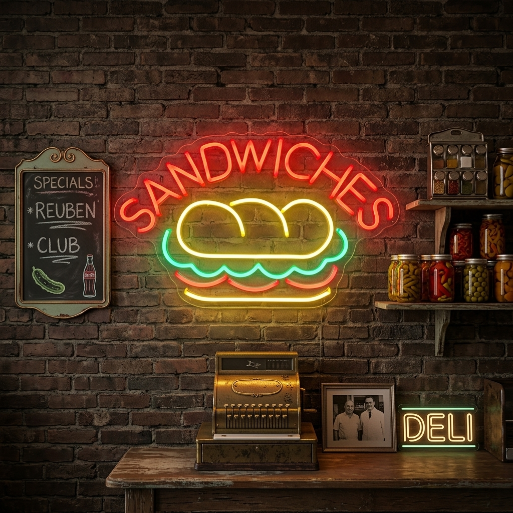 "SANDWICHES, Eten" Neon Verlichting