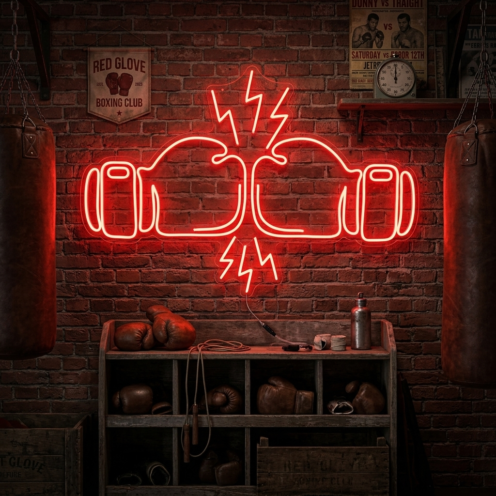 "Vechten Boksen" Neon Verlichting
