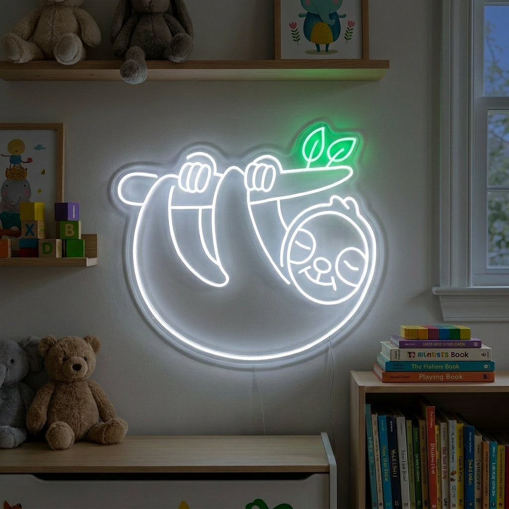 "Luiaard" Neon Verlichting