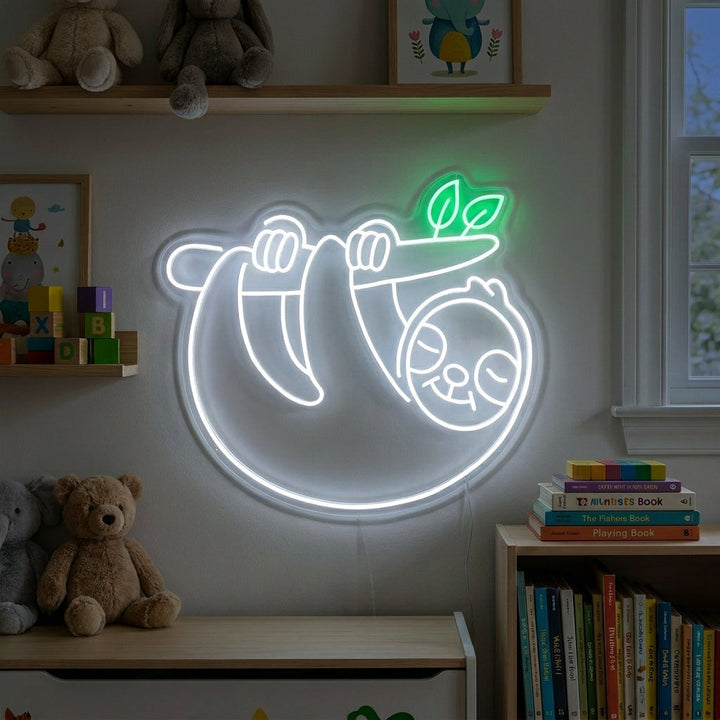 "Luiaard" Neon Verlichting