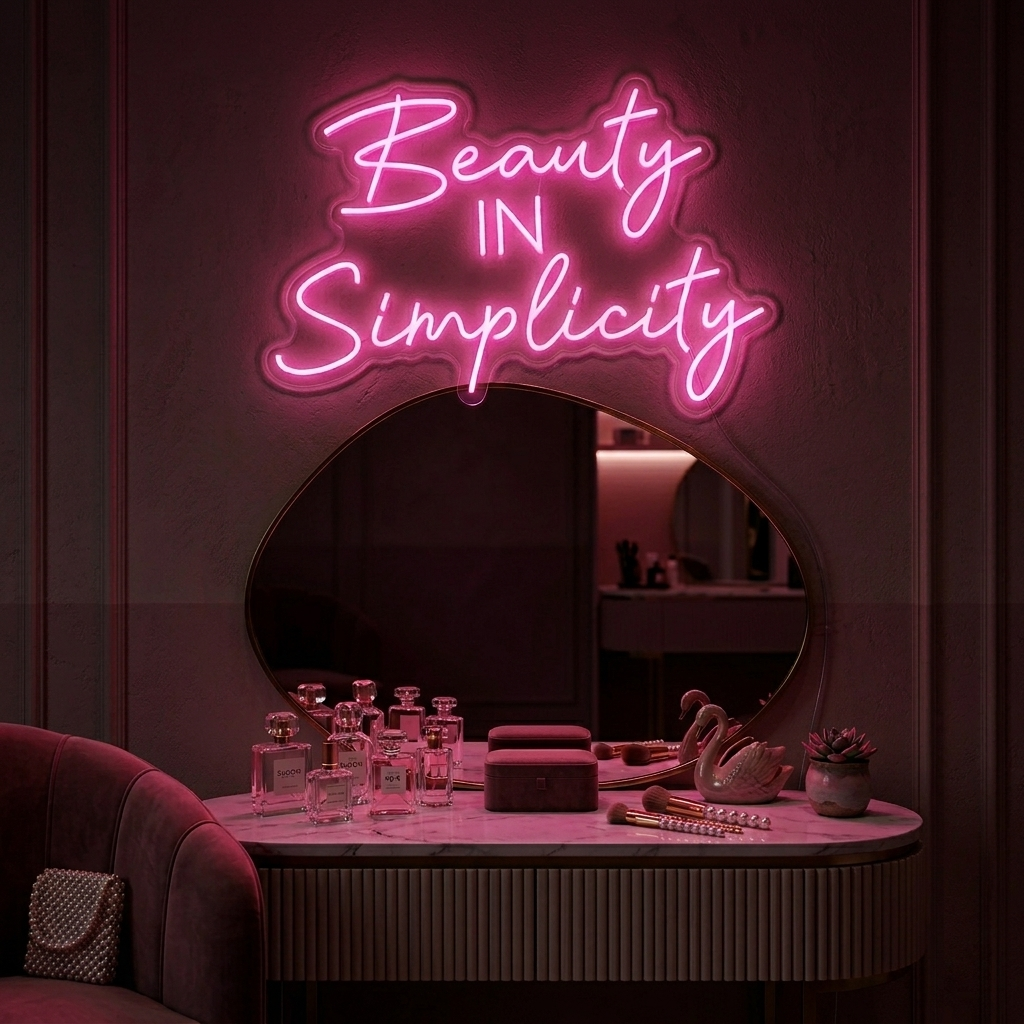 "Beauty In Simplicity" Neon Verlichting