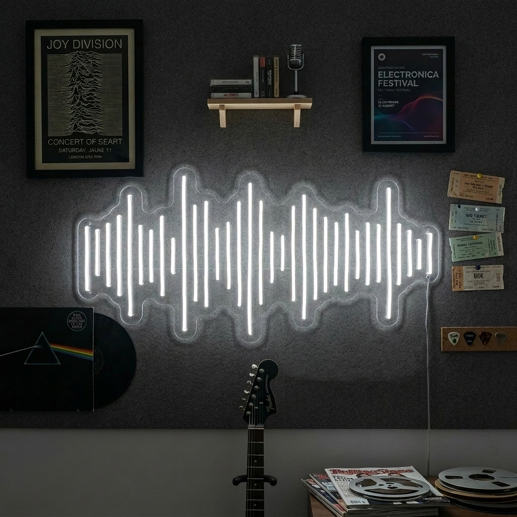 "Muziekgolven" Neon Verlichting