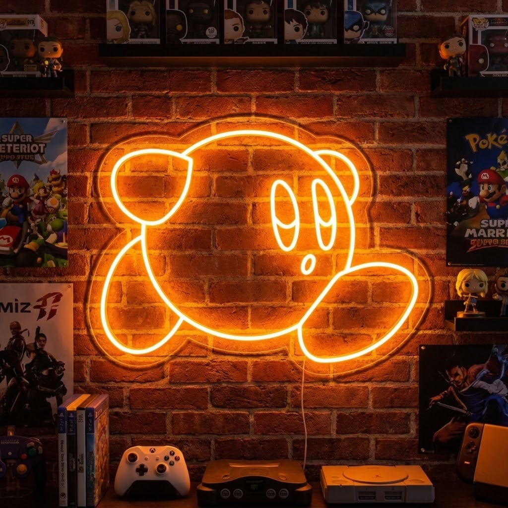 "Kirby, Kirby Kamer Decor, Spel Decor" Neon Verlichting
