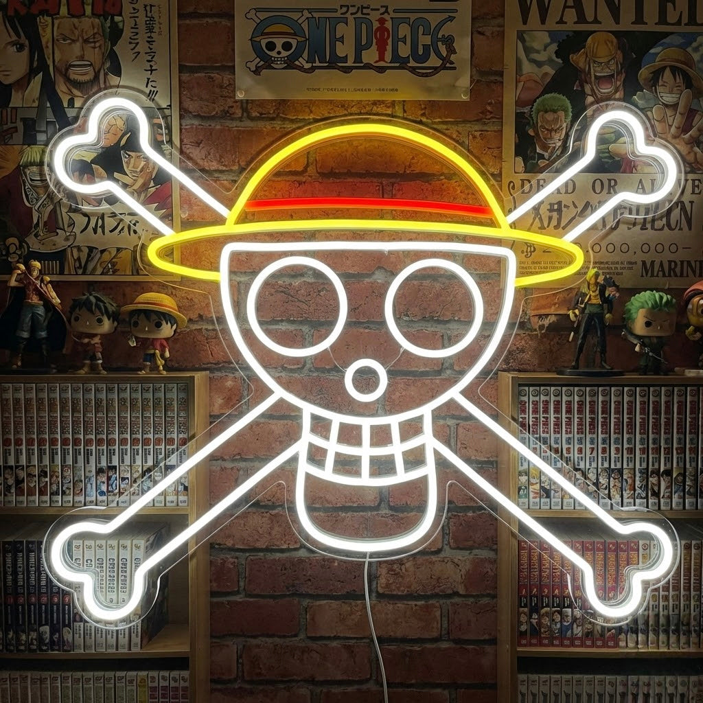 One Piece skull logo LED neon