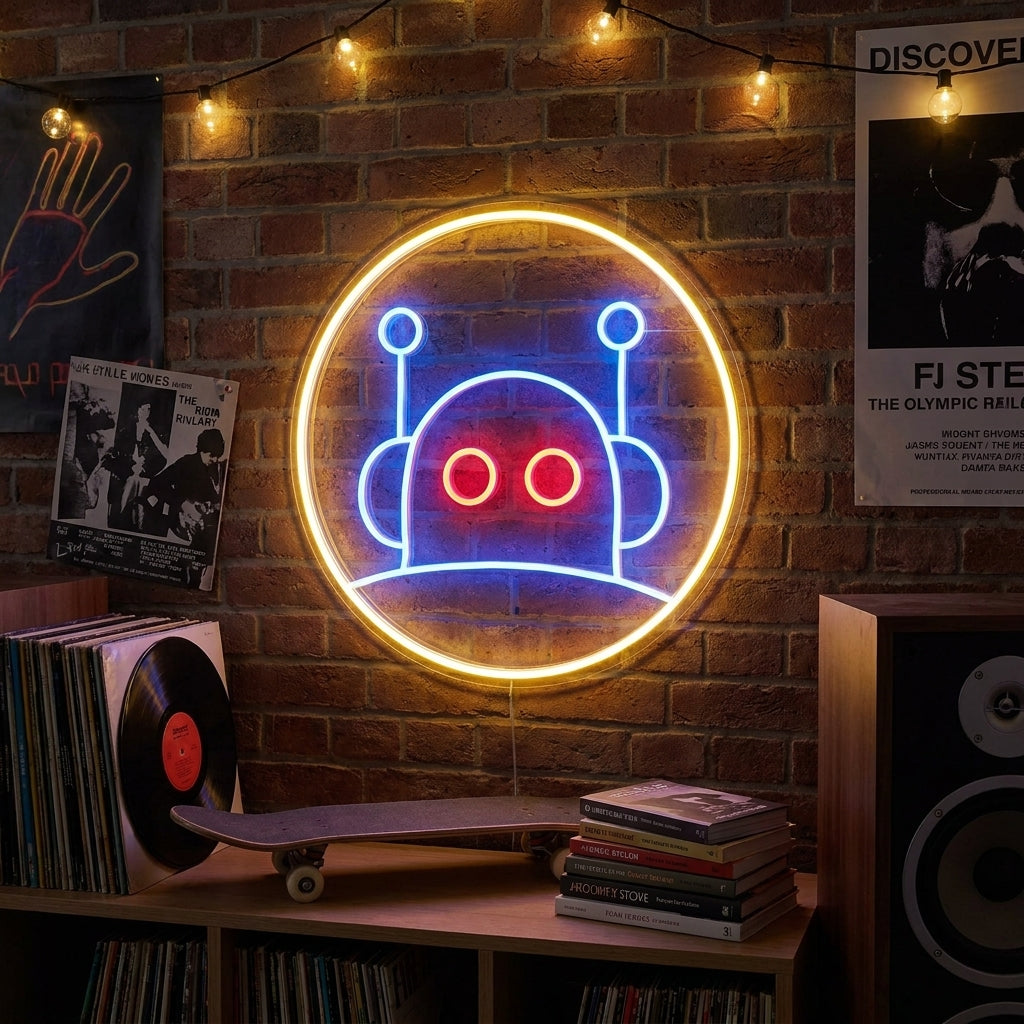 "Robot varken" Neon Verlichting