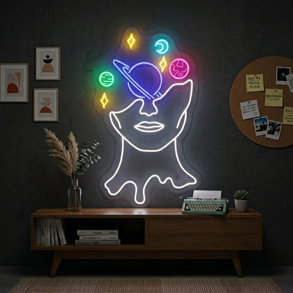 "Galaxy Hersenen" Neon Verlichting