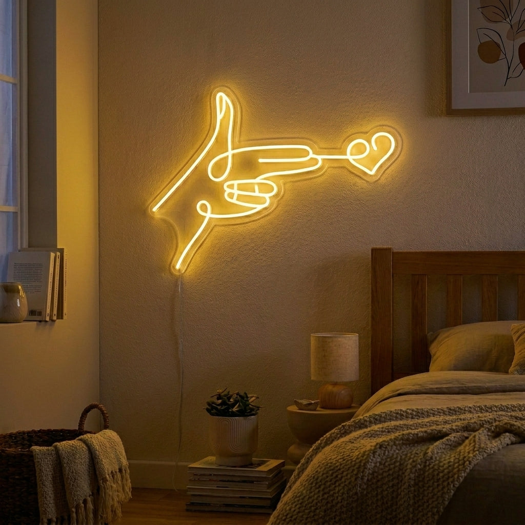 "Liefde Hart Schieten" Neon Verlichting