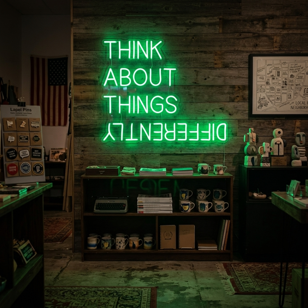 "Think About Things Differently" Neon Verlichting