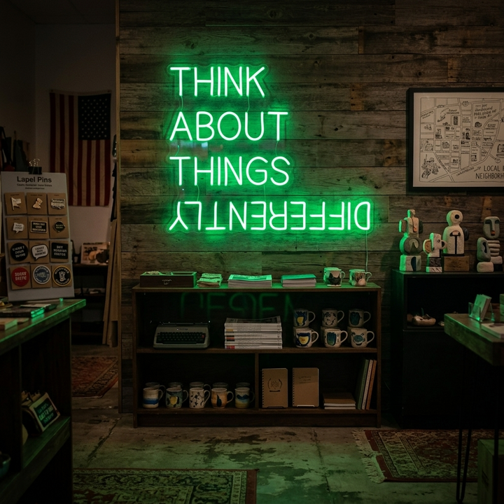 "Think About Things Differently" Neon Verlichting