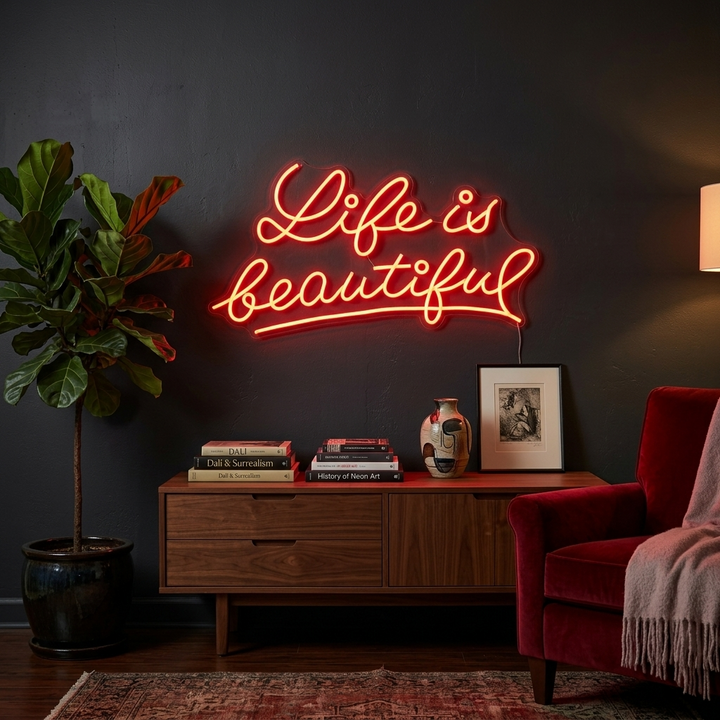 "Life is Beautiful" Neon Verlichting