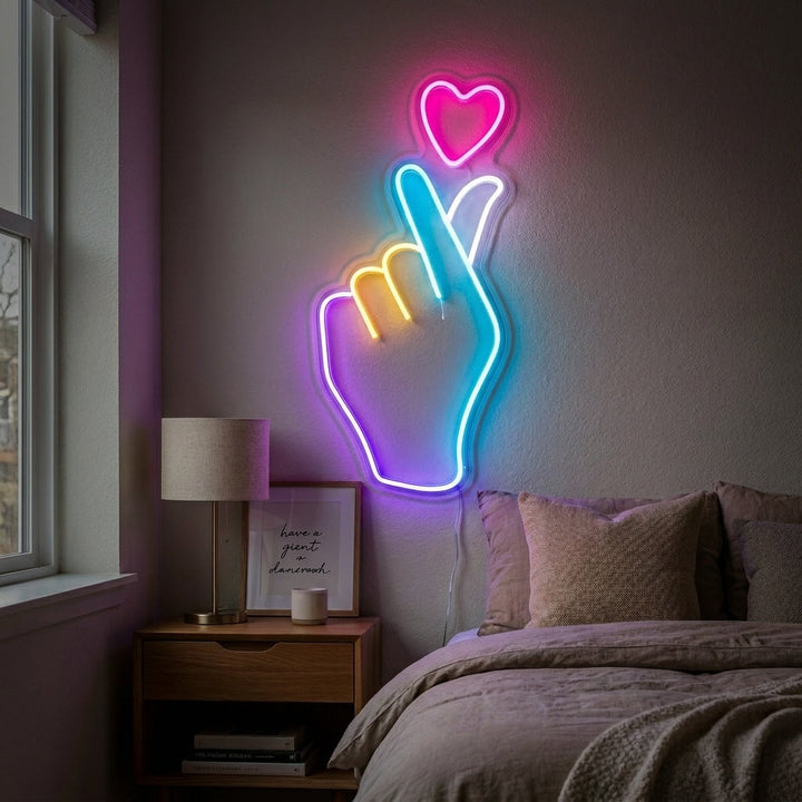 "Hand Hart" Neon Verlichting