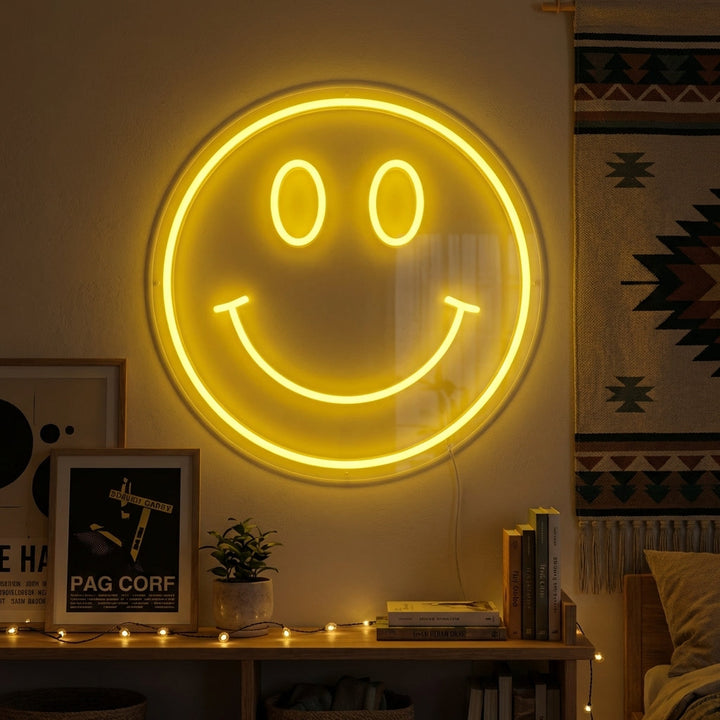 "Element Symbool Emoji Lach Gezicht" Neon Verlichting