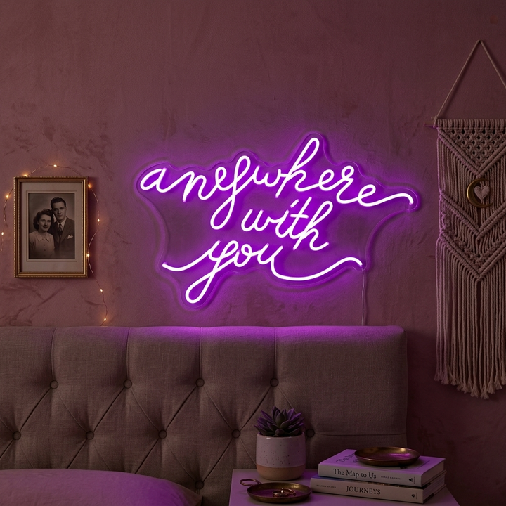 "Anywhere With You" Neon Verlichting