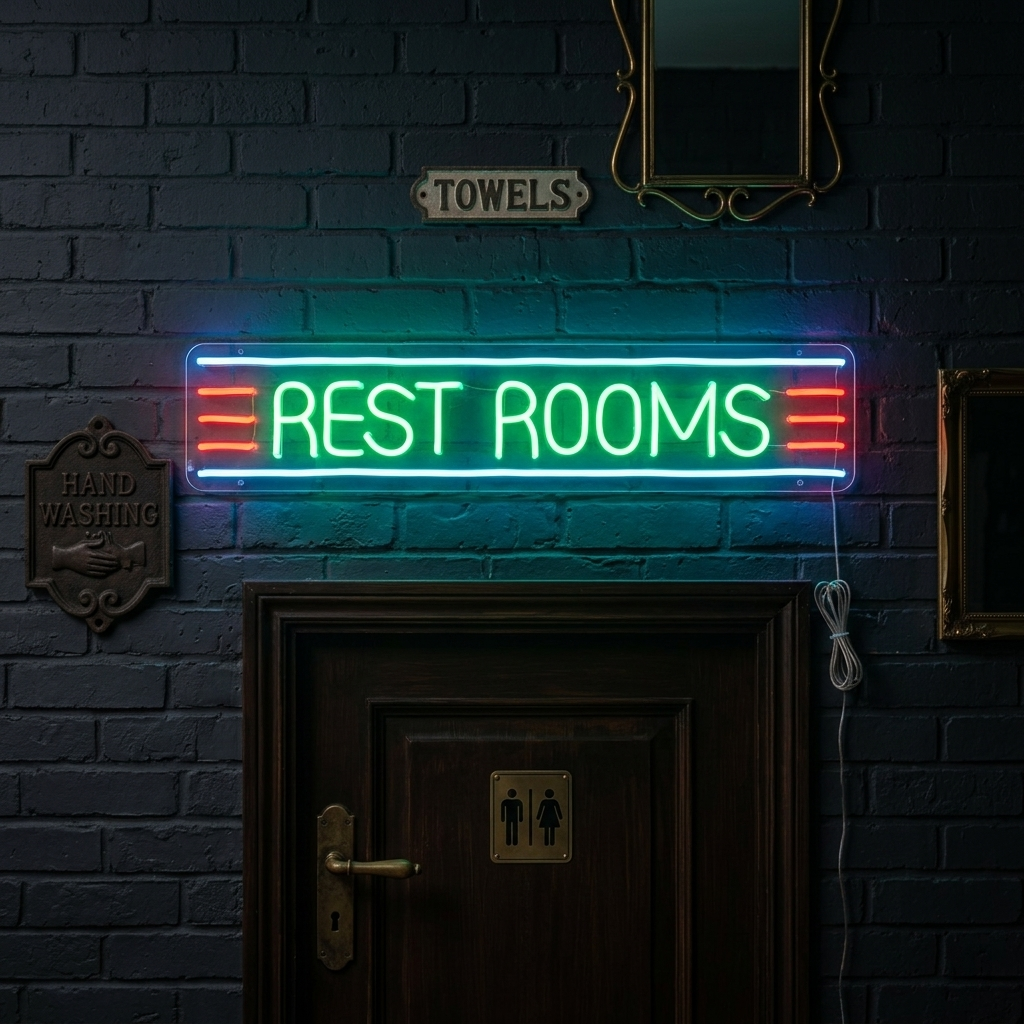 "Restroom" Neon Verlichting