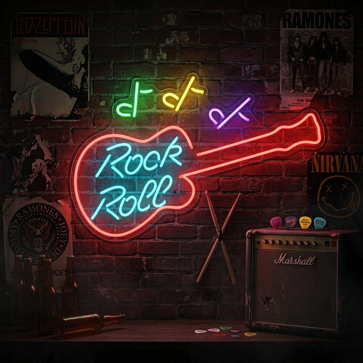 "Rock Roll" Neon Verlichting
