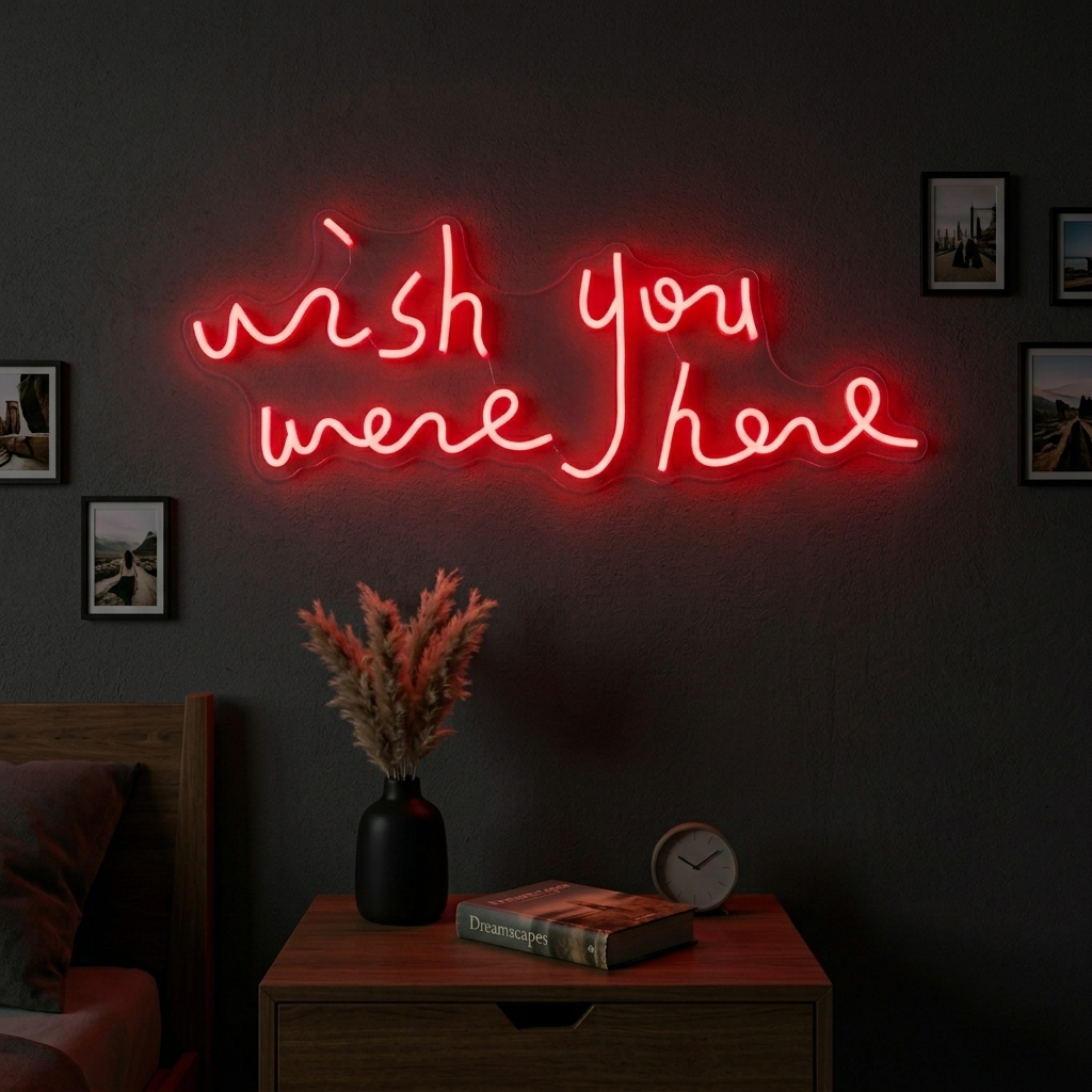 "Wish You Were Here" Neon Verlichting