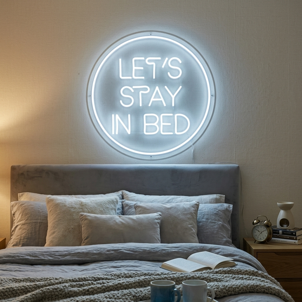 "Lets Stay In Bed" Neon Verlichting