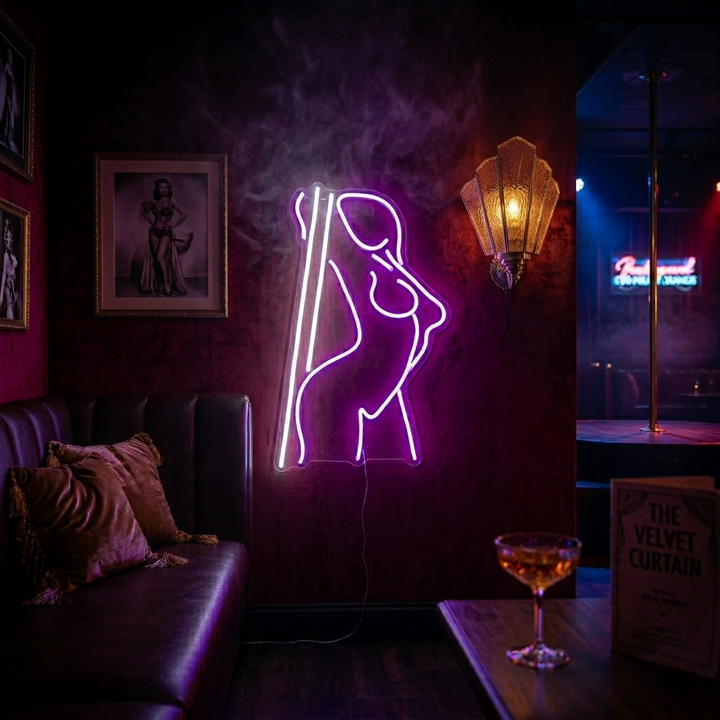 "Paaldans Meisje" Neon Verlichting