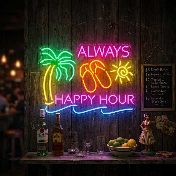 "Always Happy Hour" Neon Verlichting