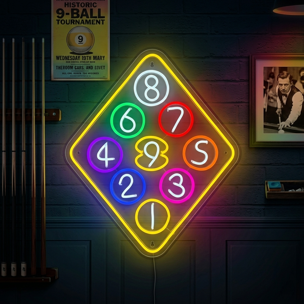 "Bal Biljart Pool" Neon Verlichting