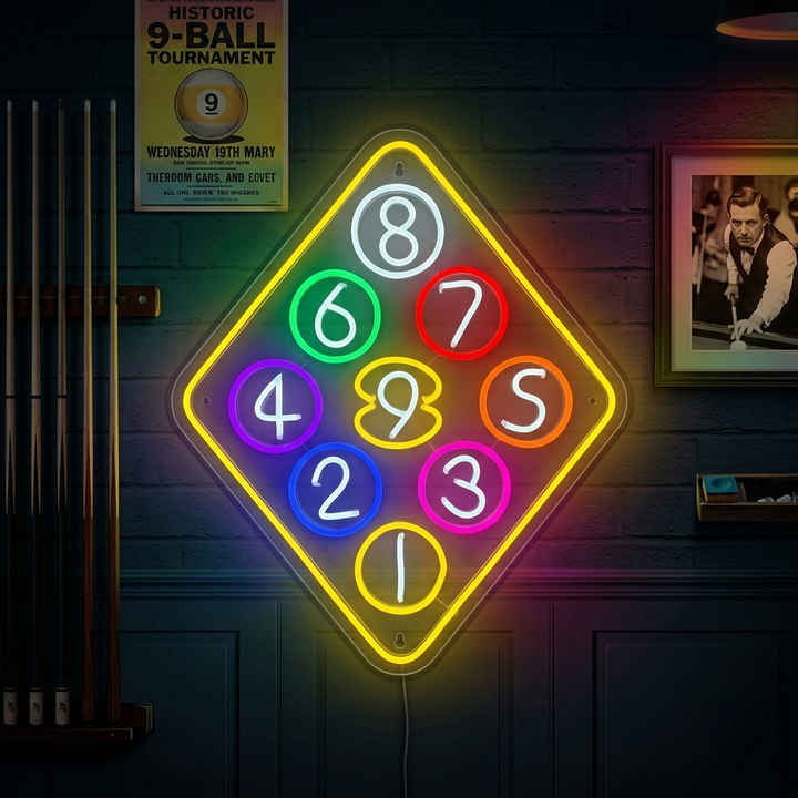 "Bal Biljart Pool" Neon Verlichting