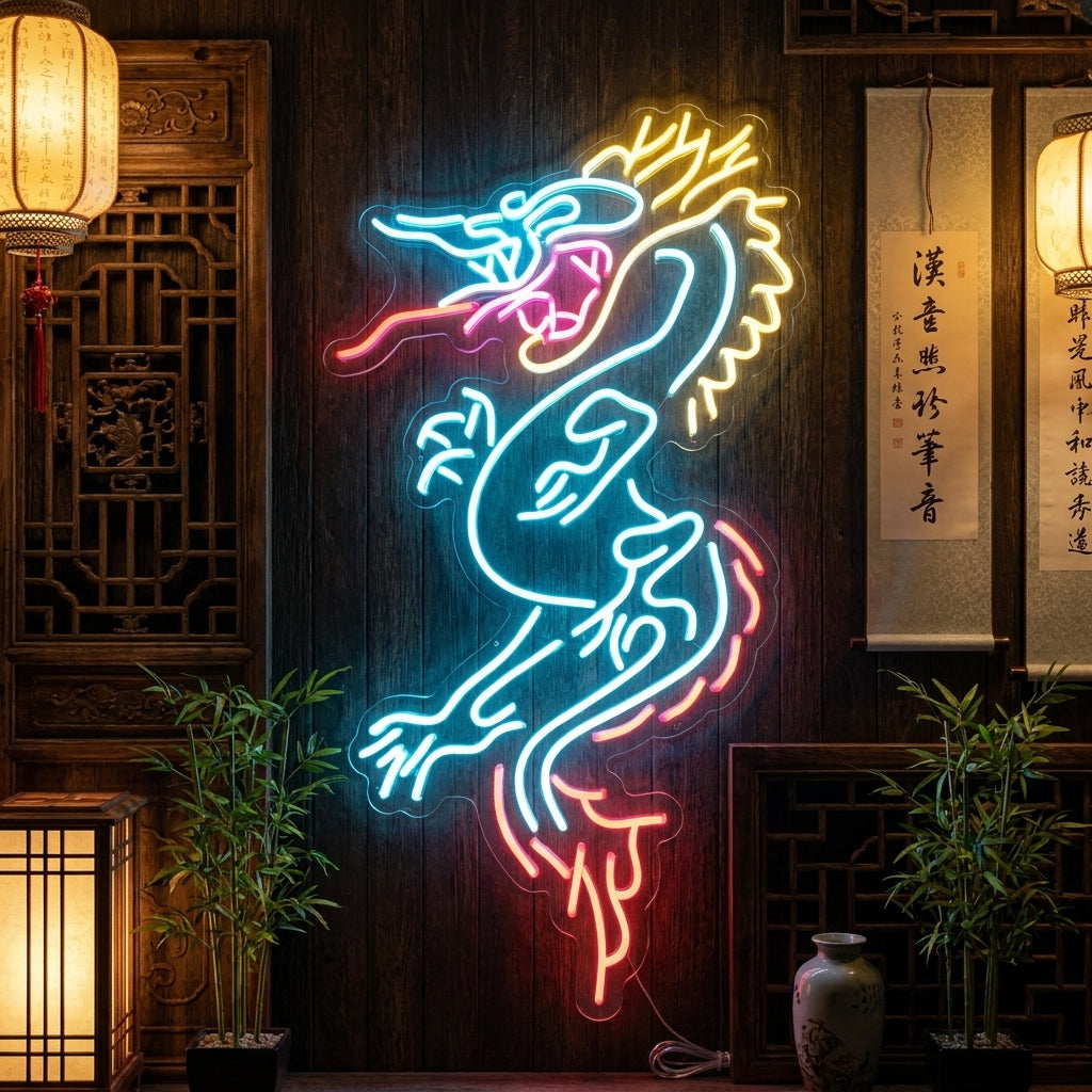 "Draak" Neon Verlichting