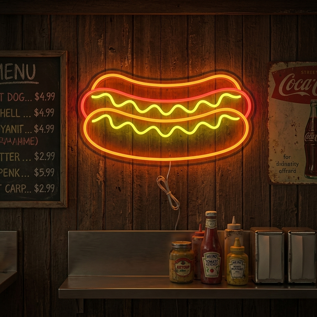 "Hotdog Restaurantvoedsel" Neon Verlichting