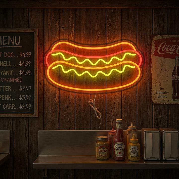 "Hotdog Restaurantvoedsel" Neon Verlichting