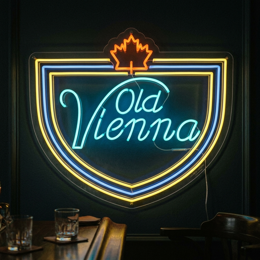 "lagerbier, geweldig Canadees bier, Old Vienna" Neon Verlichting