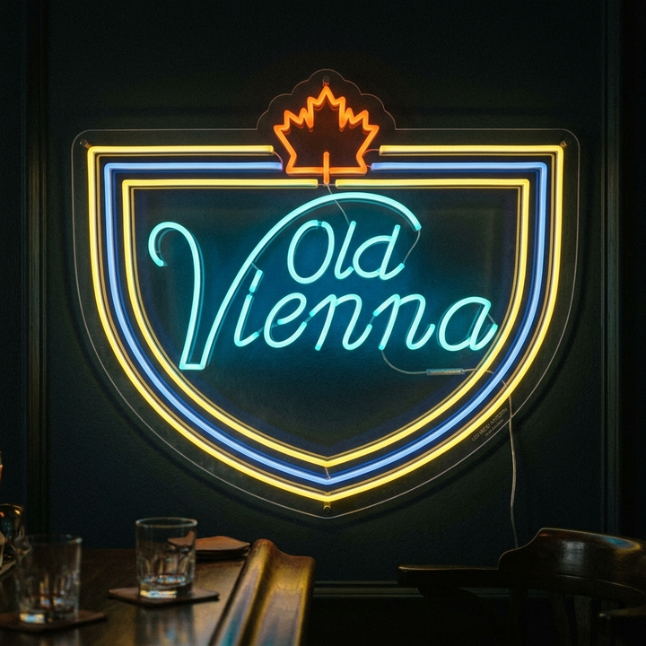 "lagerbier, geweldig Canadees bier, Old Vienna" Neon Verlichting