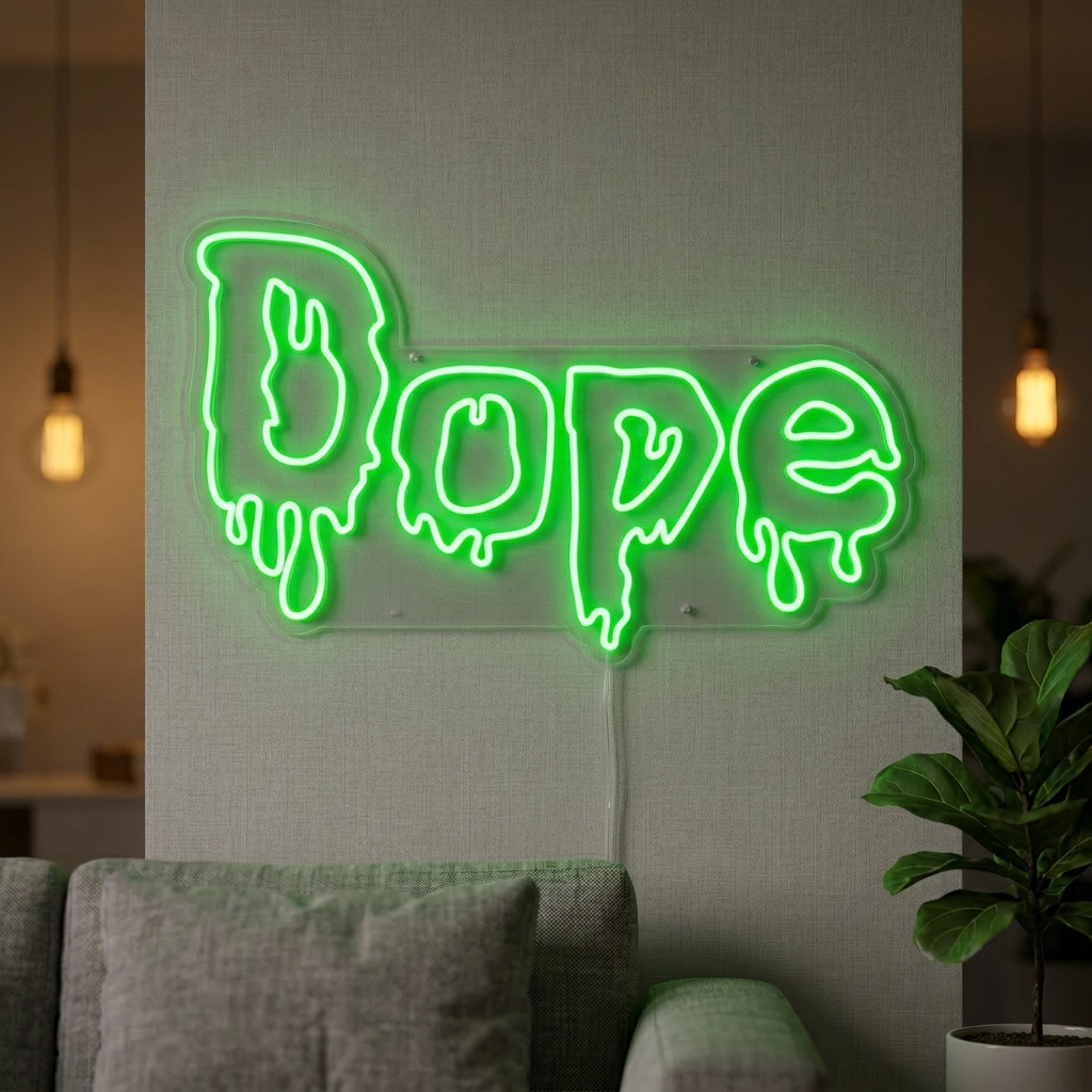 "Wiet Dope" Neon Verlichting