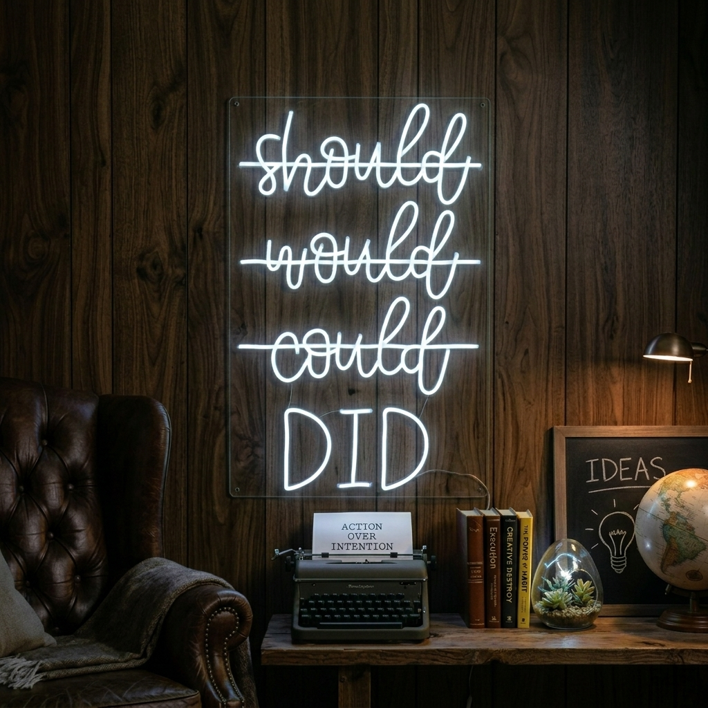 "Should Would Could Did" Neon Verlichting