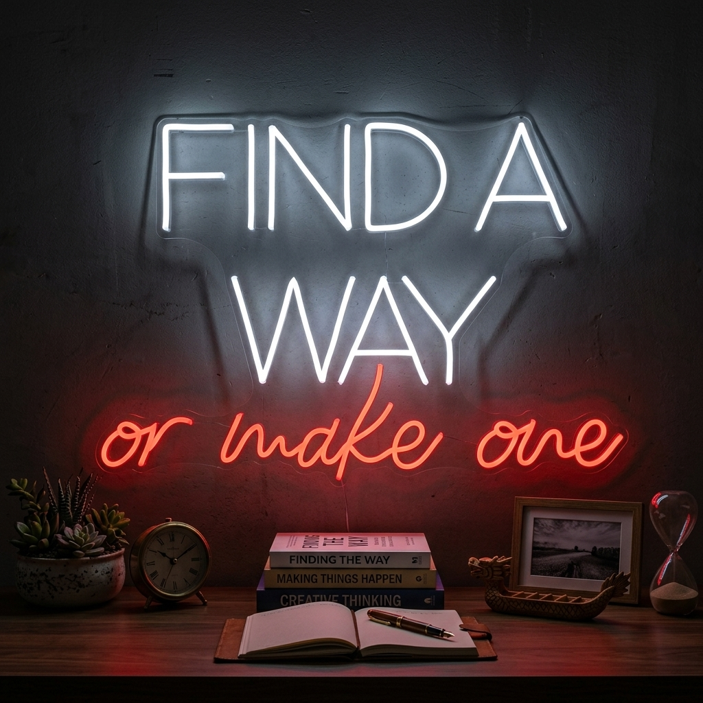 "Find A Way Or Make One" Neon Verlichting