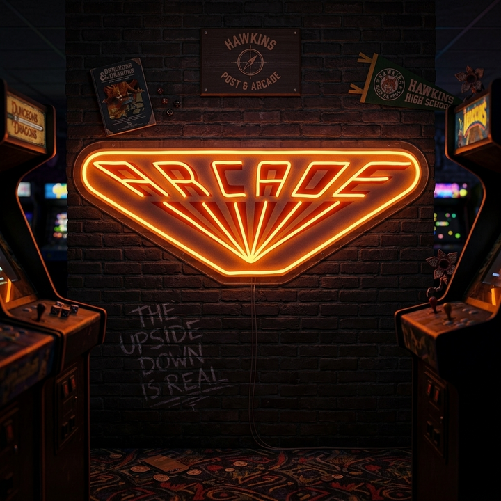 "Arcade, Game Logo, TV Inspired, Fans Gift" UV-geprint LED-neonbord