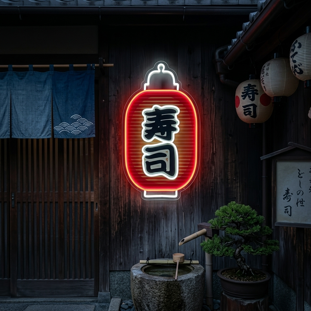 Sushi Neonbord, Japanse Restaurant Decor