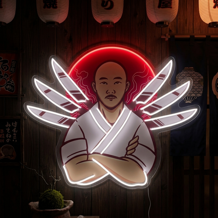 Japanse chef Neonbord, Japanse Restaurant Decor