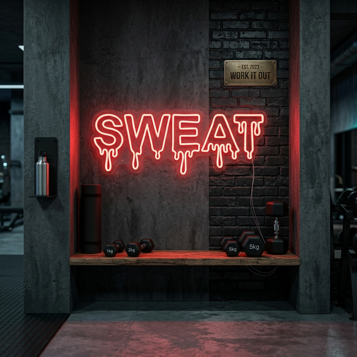 "Sweat" Neonbord