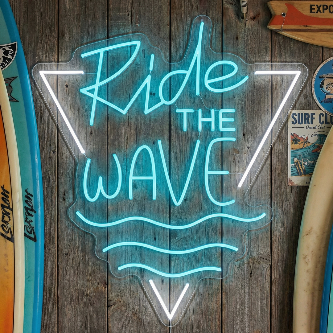 "Ride The Wave" Neonbord