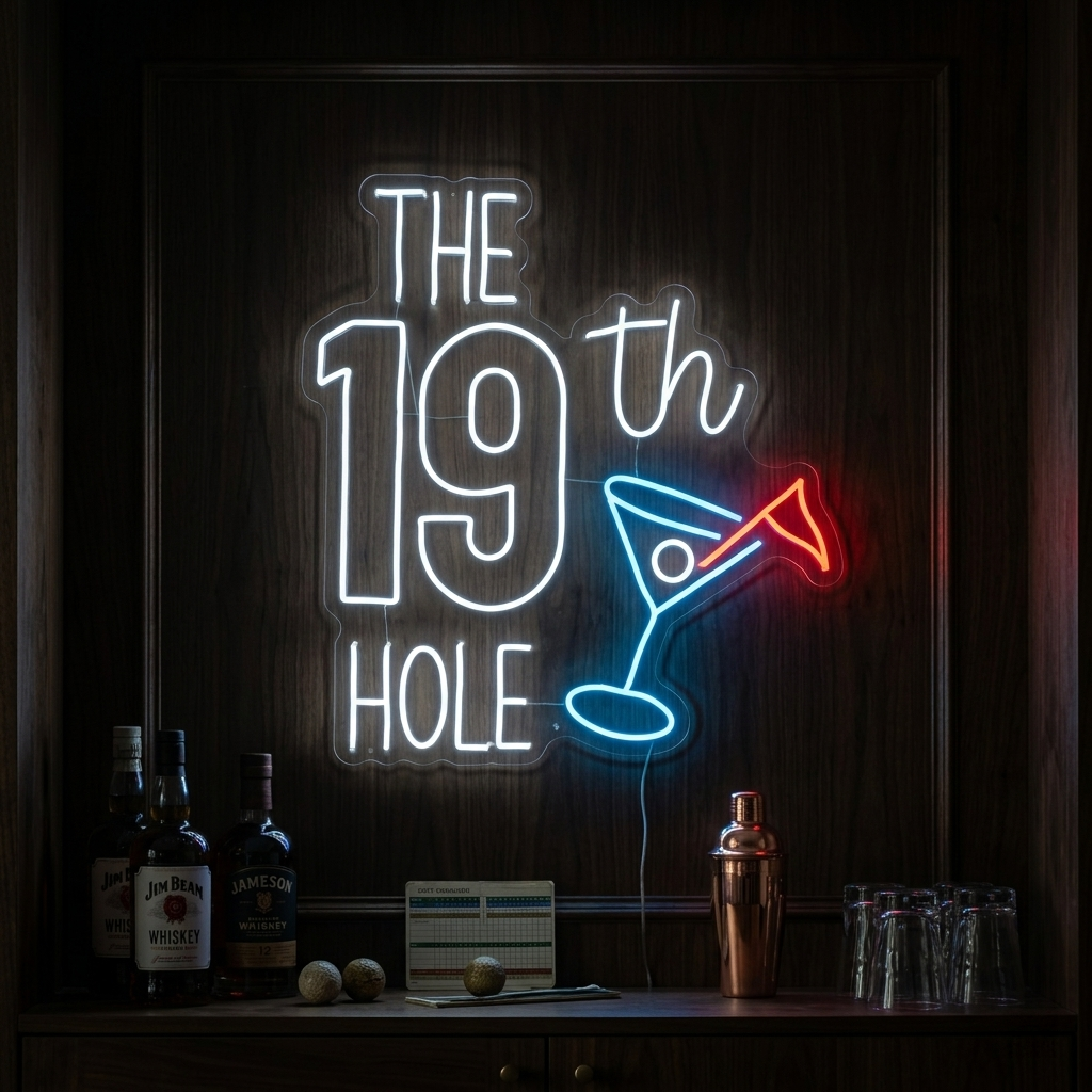 "The 19th Hole Golf" Neonbord