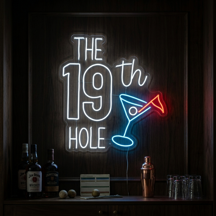 "The 19th Hole Golf" Neonbord