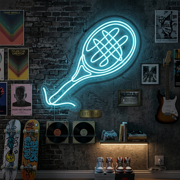 "Tennis Racket" Neonbord