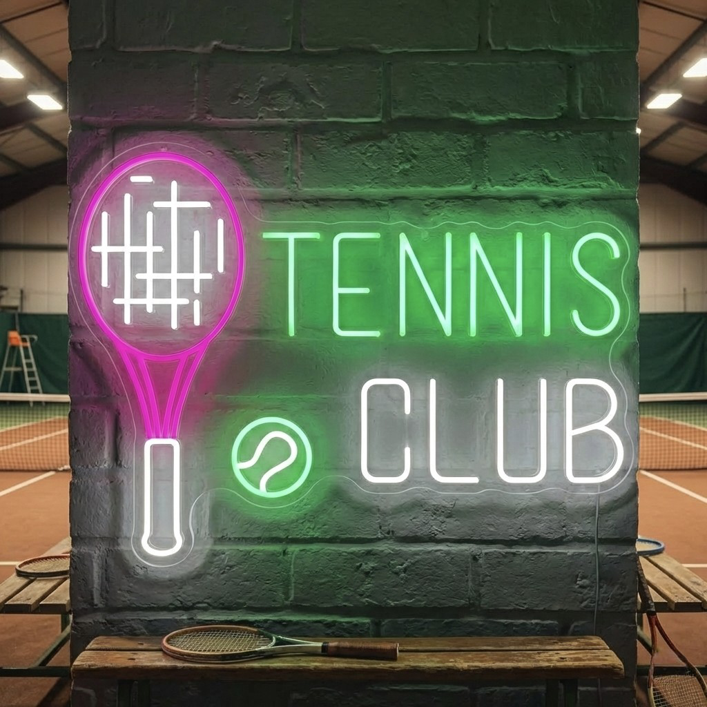 "Tennis Club" Neonbord