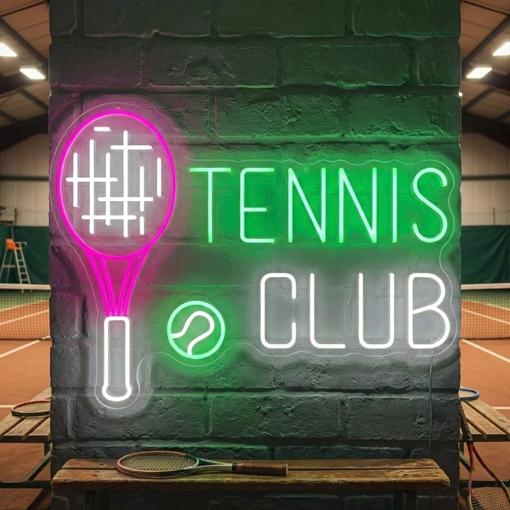 "Tennis Club" Neonbord