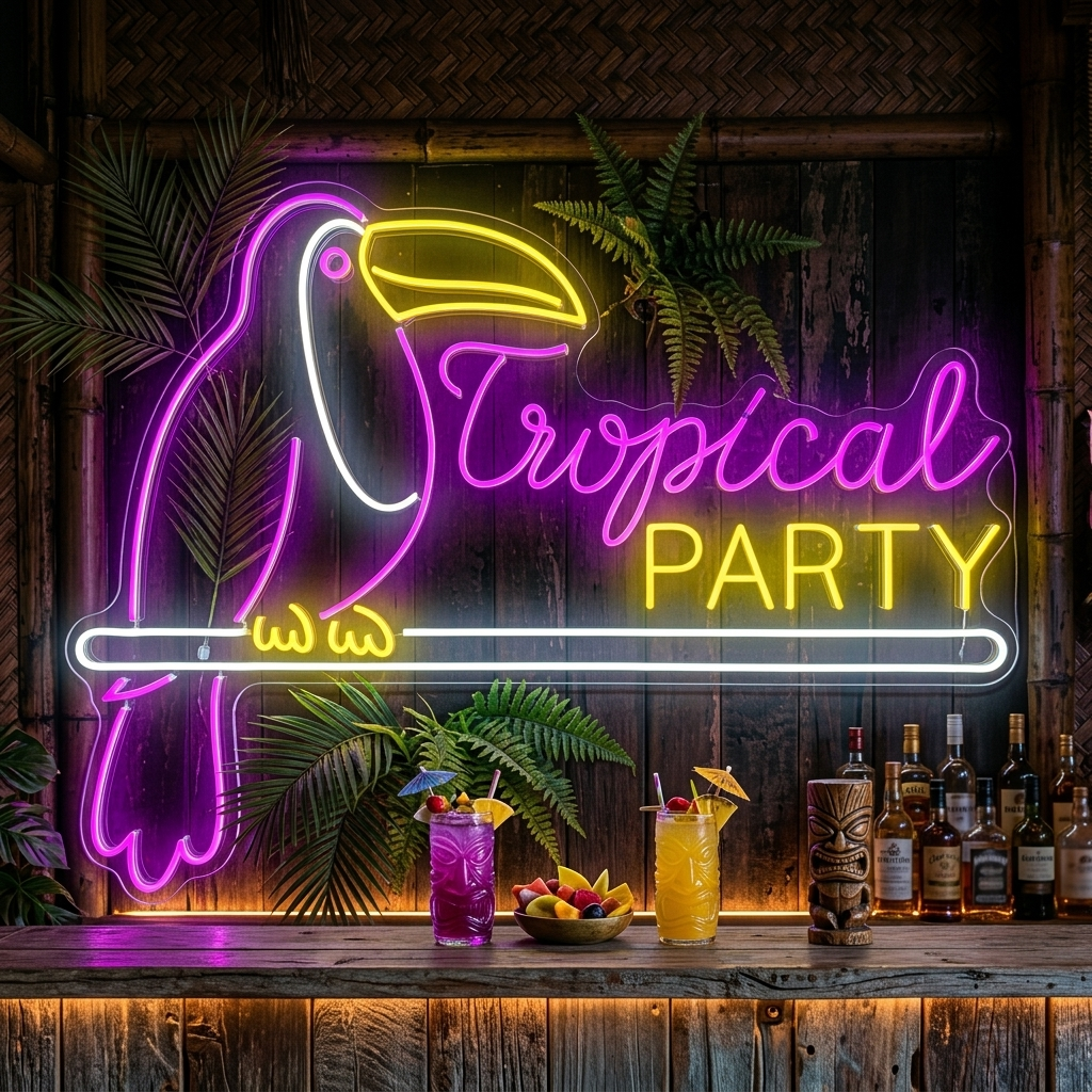 "Tropical Party" Neonbord